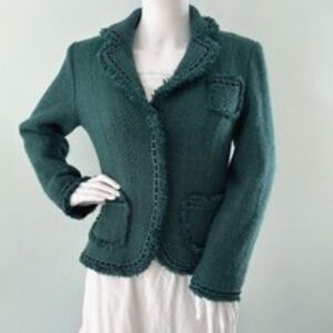 Dialogue Turquoise Woven Jacket